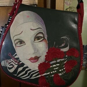 Others Follow Black and Red Artistic Shoulder Bag